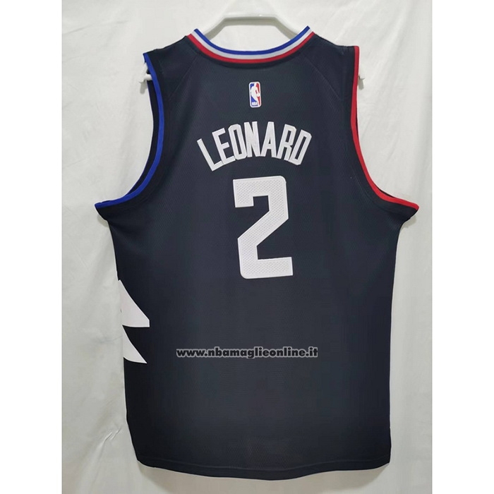 Maglia Los Angeles Clippers Kawhi Leonard #2 Statement 2022-23 Nero